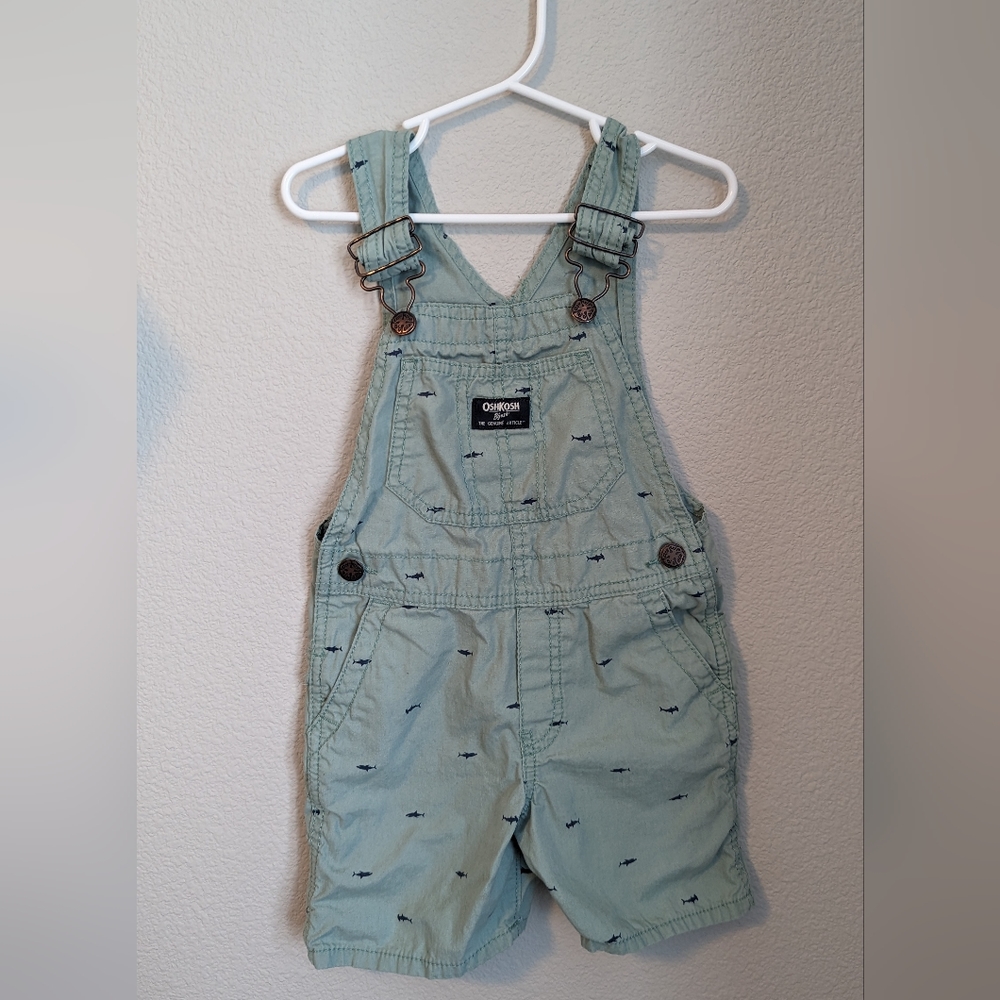OshKosh Shark Print Shortall Size 3T